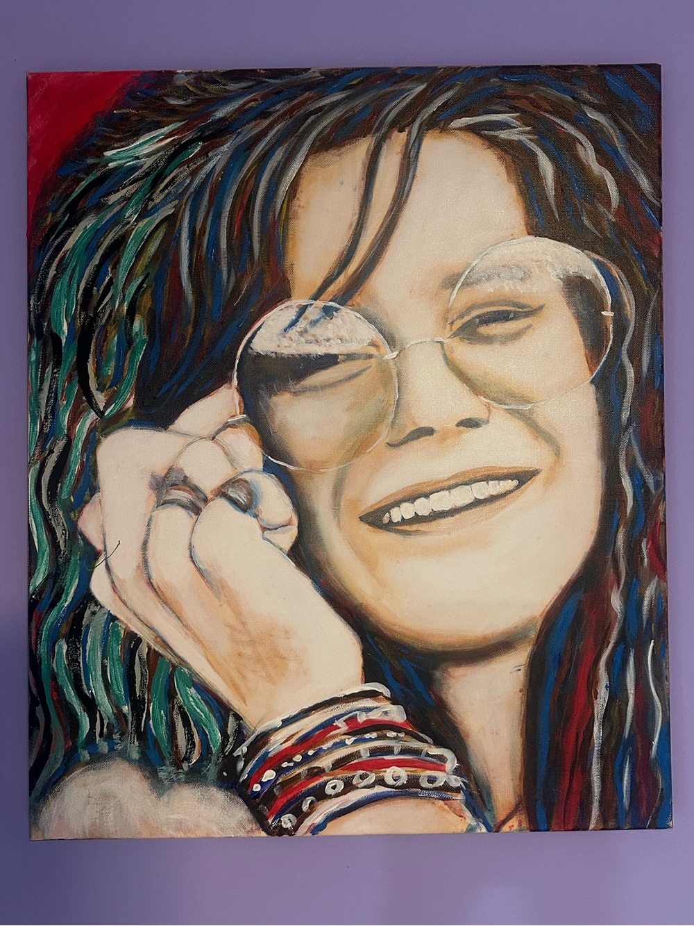 Original Acrylic Janis Joplin Painting 24” x 20”